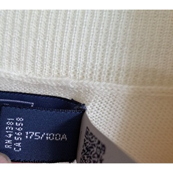 Polo by Ralph Lauren Women's XL Cream Merino Wool Sleeveless Turtleneck Sweater - Picture 5 of 8